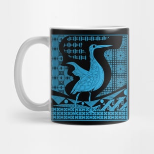 agami egret heron garza ecopop bird in porcelain talavera art Mug